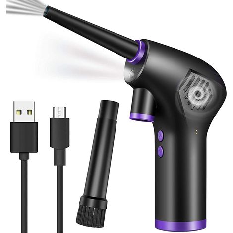 Air Duster électrique sans Fil air Comprimé, 45000RPM,15000mAh Rechargeable,pour Nettoyage et Dépoussiérage Claviers D'ordinateurs Portables Cheveux Voitures Portable Nettoyeur Souffleur-Fei Yu (1/5)