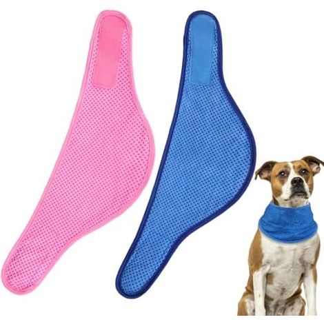 2 pièces chien Kühlende Bandana, Verstellbare Atmungsaktive EIS - collier Schal pour L’été Hitze, Verhindert Überhitzung (1/5)