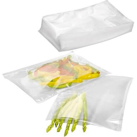 Set 100 Sacchetti Goffrati Universali Per Sottovuoto 20x30cm