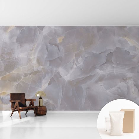 Papier peint avec colle pour décoration moderne de salon chambre à coucher cuisine et bureau Facile Vagues marbrées 416x254 cm (1/5)