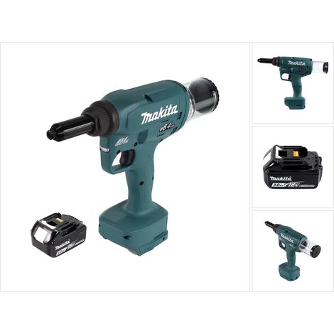 Makita DRV 250 F1 Rivettatrice a batteria 18 V 20 kN Brushless + 1 batteria da 3,0 Ah - senza caricabatterie (1/5)
