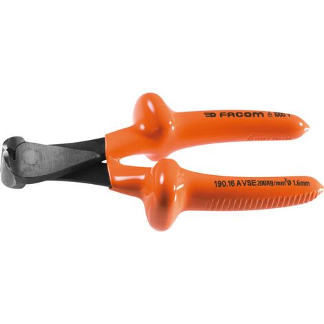 FACOM - Pince coupante devant isolée 1000 Volts série VSE pour fil dur - 190.16AVSE (1/2)