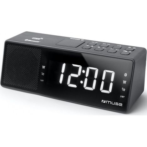 Muse M-172 BT radio-réveil noir Bluetooth compact (1/3)