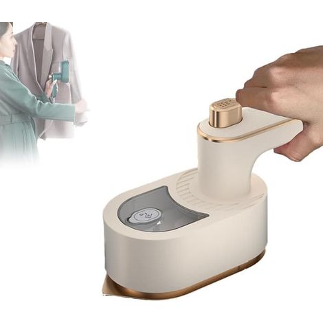 Mini fer à repasser de voyage rotatif et défroisseur vapeur portable — Fer à vapeur portatif, format voyage, pour vêtements (rechargeable, rotation à 180 degrés) (1/5)