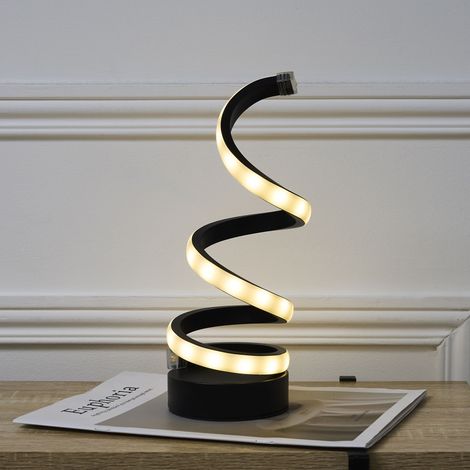 Lampe - HOME DECO FACTORY - LED - Spirale - Noir (1/5)