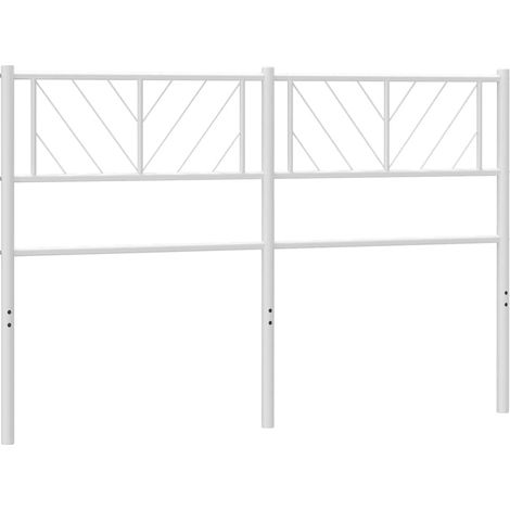 Maison Exclusive - Testiera di Ricambio in Metallo Bianco 150 cm (1/5)