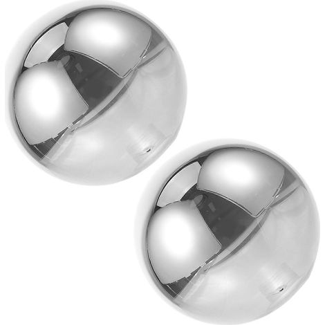 Lot de 2 abat-jour sphériques en verre de rechange - Abat-jour rond pour suspension - Abat-jour boule en verre gris électroplaqué pour ampoules G9 - Décoration pour chambre à coucher (1/5)