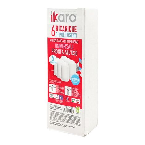 6 PZ CARTUCCE DI POLIFOSFATO IKARO PER DOSATORI conf. 6 pz