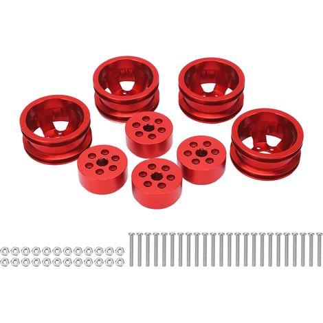 RC-Felge aus Aluminiumlegierung für 1:16-Modelle WPL C14 C24 B14 B24 B16 B36, Rot (1/5)