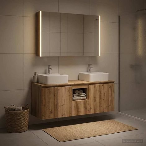 vidaXL Bathroom Cabinet Set 4 pcs Artisan Oak Engineered Wood (1/5)