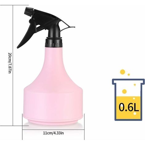 2 Pièces Pulverisateur Vide, 500ML Vaporisateur Bouteilles Plastique, Flacon Spray Vide, Brumisateurs Eau Rechargeable à Pompe, Pulvérisateur pour Plantes, Jardin, Cuisine, Interieur - Rose+Bleu (1/3)