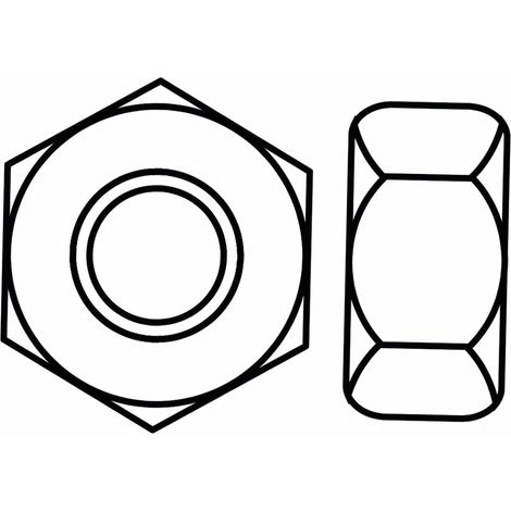 50 écrous hexagonaux Ø 12mm classe 8 zingué - Viswood