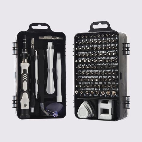 115 en 1 Tournevis Precision Kit Tools, Portable Kit Tournevis de Précision Magnétique Tournevis Outils de Réparation Pour