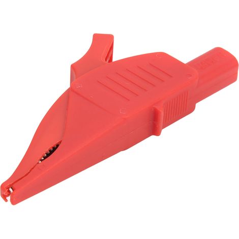 Pince électrique de test en laiton, isolée avec gaine PA, ouverture 4mm, queue de sécurité 0,2in, pour batterie auto, 32A/1000V, rouge, lot de 1 (1/5)
