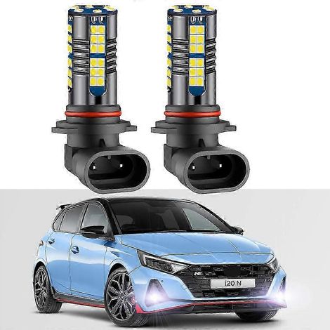 Lot de 2 ampoules LED blanches pour feux antibrouillard avant Hyundai i20 N i20N Hatchback 2020-2023 (Canbus). (1/5)
