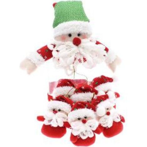 Scatola regalo natalizia babbo natale 25 cm - colore rosso/verde