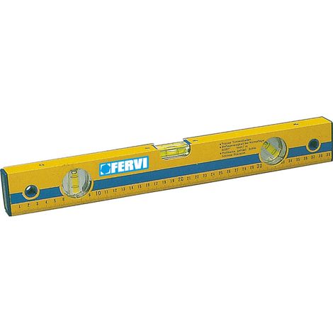 Nivel de aluminio de 3 burbujas y 300 mm. Fervi 0824/300