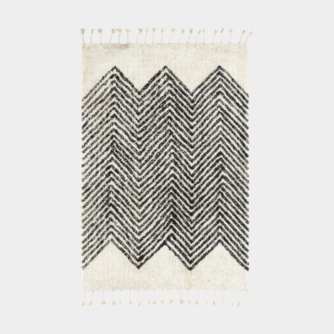 Tapis style Berbère avec franges - Arrow - Blanc cassé - 120 x 160 cm (1/5)