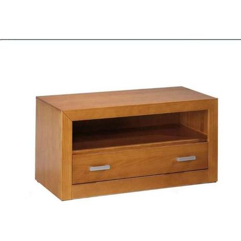 Mesa de televisión en madera maciza 50 cm(alto)100 cm(ancho)50 cm(largo) (1/2)