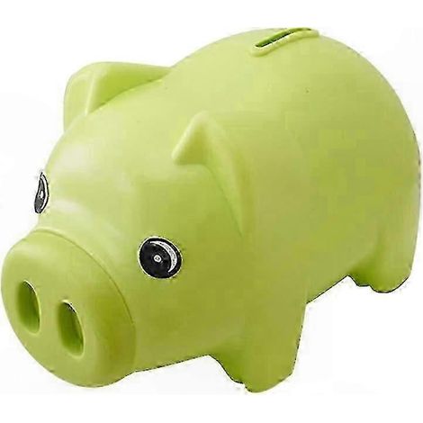 Tirelire Cochon Vert en Plastique pour Économiser Pièces et Billets, Solution de Rangement Amusante pour Collecte d’Argent (1/5)