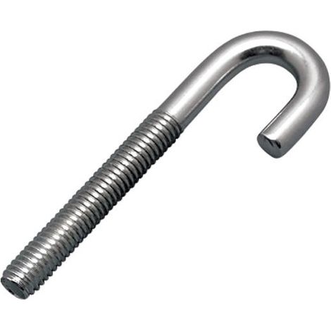 M8 T316 Stainless Steel J Bolt 125 mm length 16 mm Inside Diameter