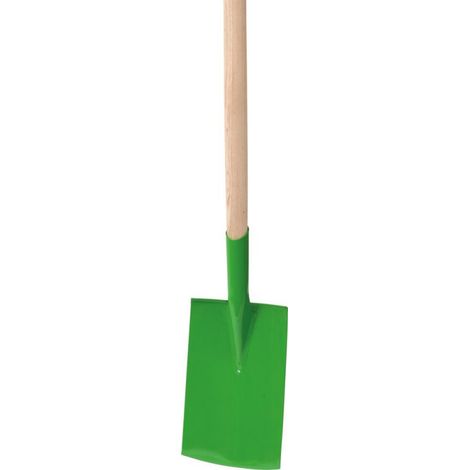 Spade de jardín de 170 mm con unos 850 mm.