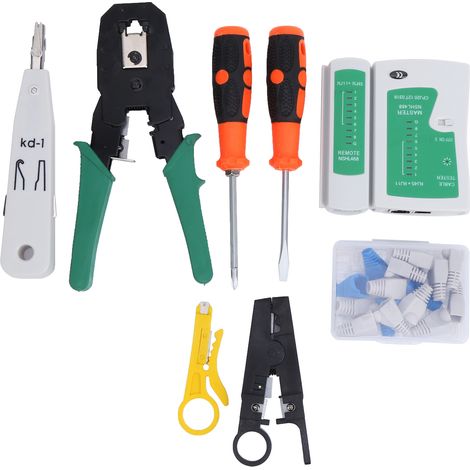 Kit d'outils de réparation et d'entretien de câbles réseau, testeur de câblage portable, accessoires ABS YGP109 (1/5)