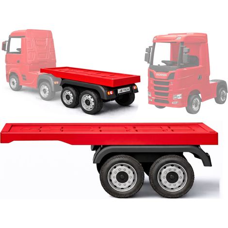 Semirimorchio per veicolo elettrico HL358 Mercedes Scania Actros rosso (1/3)