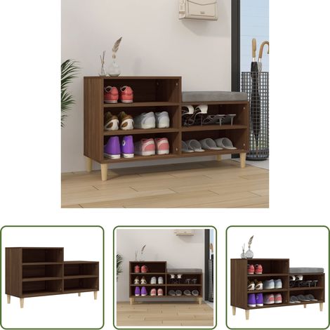 vidaXL Holzschrank - Schuhregal Braun Eichen-Optik 102x36x60 cm Holzwerkstoff (1/5)