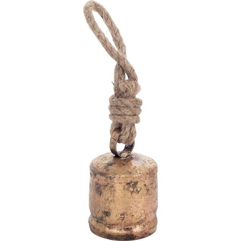 Signes Grimalt Colgante De Metal Decoracion  Cencerros Set 3 Unidades Colgantes Metal Dorado 6x6x8cm 37626