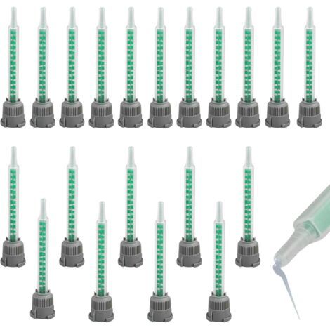 20 Pièces Buses de Mélange Époxy Tubes, Buse de Mélange de Colle 2K en Résine Époxy AB Buse Tubes 1:1 pour Pistolet à Colle AB Adhésif Pistolet Applicateur (1/5)