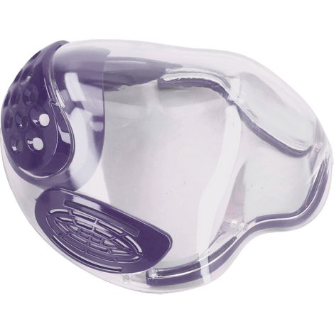 Transparenter, beschlagfreier PC-Gesichtsschutz für Erwachsene, wiederverwendbare Atemschutzmaske mit Filter, Spritzschutz, violette Visiermaske für Lehrer (1/5)
