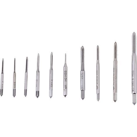 M1 à M3.5 Tarauds à filetage machine, Poinçon Spirale Taraudage Fraise à Noyer Titane Conique Cylindrique Trois Taillants 10 Types de Norme M1 M1.2 M1.4 M1.6 M1.7 M1.8 M2 M2.5 M3 M (1/5)