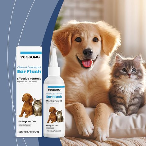 Sanfter Ohrreiniger für Katzen und Hunde, hypoallergene Formel, geeignet für beide Geschlechter, lindert Ohrengeruch – 100 ml -- DE (1/5)