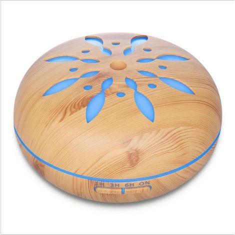 Diffuseur d'huiles essentielles 550 ML, 10 Types d'huiles essentielles gratuites, diffuseur d'arôme humidificateur à ultrasons + lumière LED 7 Couleurs, télécommande, pour la Maison, Yoga,Spa (1/5)