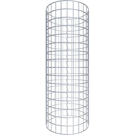 Gabiondeco - Colonne de Gabion ronde. diamètre 42 cm. maille 5 x 5 cm - Hauteur : 80 cm - Made in Germany (1/5)