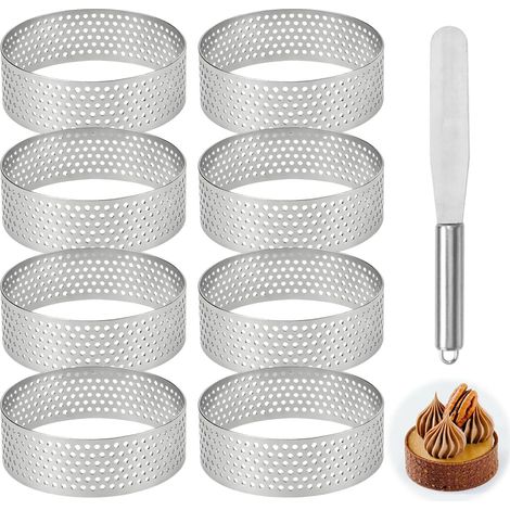 8 x Cake Rings 6 cm Foam Dessert Moulds (1/5)