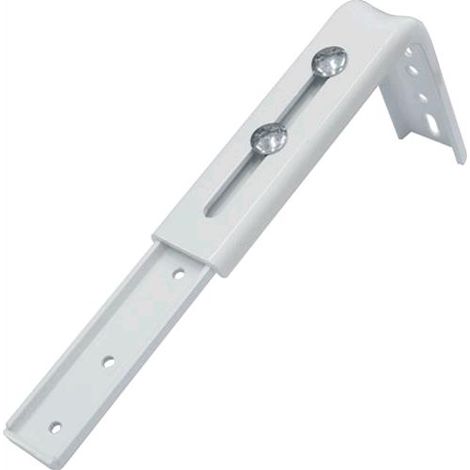 Supporto a Parete per Scorritenda in Alluminio 10x7 cm Verniciato Bianco