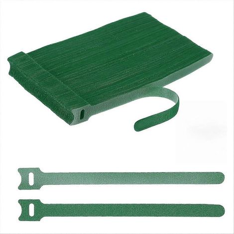 Lot de 100 attaches de câbles réutilisables auto-agrippantes, 20 cm (8 pouces), pour câbles d'alimentation, câbles de données et câbles TV/PC. (1/5)