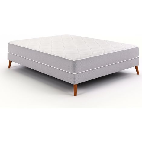 Ensemble Néo 160x200 matelas H20 ressort ensachés, ferme, 2 sommiers (1/5)