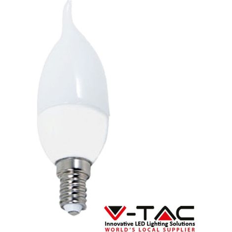 Trade Shop - LED FLAMMENBIRNE E14 4W KALTLICHT VT-1818TP BELEUCHTUNG LAMPE 4354 -