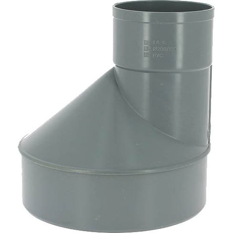 Adequa – Réduction excentrée mâle-femelle PVC Ø200-100 – Raccord de robinetterie – Filetage entrée 2" – Fixation par collerette