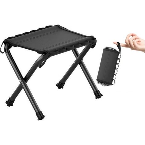 Leichter Klapphocker (30 x 24 x 30 cm) mit einer Tragkraft von 130 kg – Kleiner, tragbarer Klapphocker für Camping, Wandern, Angeln, Picknicks und Reisen