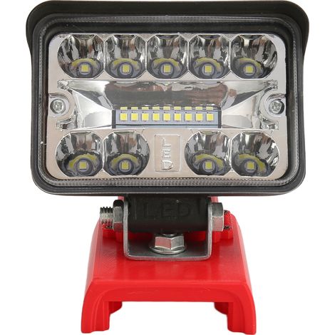 Wiederaufladbare LED-Arbeitsleuchte 54W 2800lm, 18 leistungsstarke LEDs, tragbare quadratische Arbeitsleuchte für Baustellen