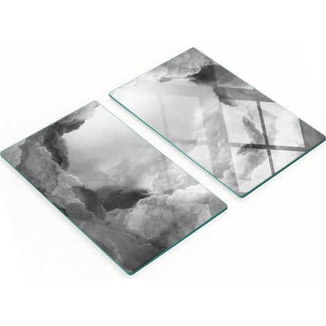 Tablas de cortar de cristal para cocina con gr谩ficos de nubes fractales 2x30x52 cm