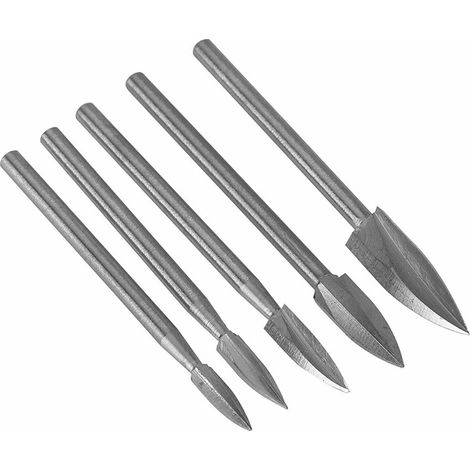 3 lots de 5 fraises HSS 3 dents – Outil de sculpture sur bois pour micro‑moteur – Lime rotative de gravure (1/5)