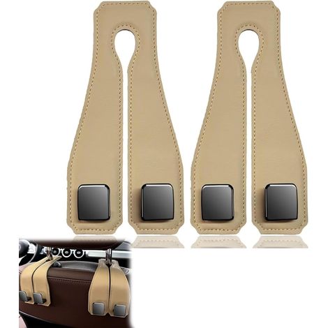 CSPARKV 2Pcs Car Headrest Hooks, Car Seat Back Storage Hook, Car Bag Holder, Car Hanger for Car Interior, Car Hooks, Car Seat Hooks, Bag Holder (1/5)