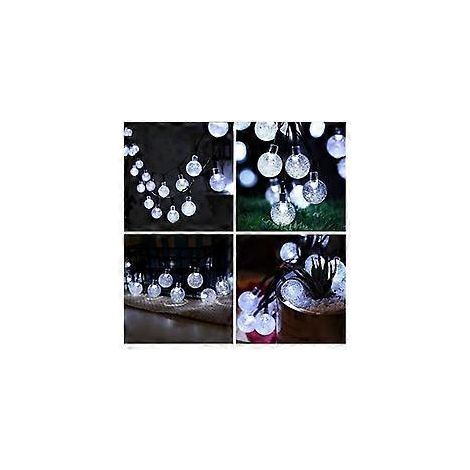 Guirlande Solaire Exterieur 7m 50 Led tanche 8 Modes Globe Guirlande Lumineuse Pour Intrieur Patio Pelouse Cour Maison De Mariage (Blanc Froid)Bisbiso