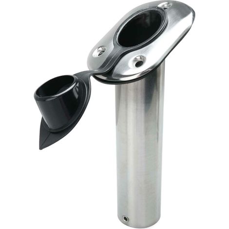 30-Grad-Einbau-Bootsangelrutenhalter, Edelstahl-Gummikappe