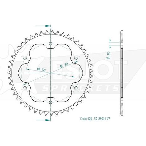 Couronne transmission Esjot pour moto BMW 800 F Gs 2008 à 2012 42